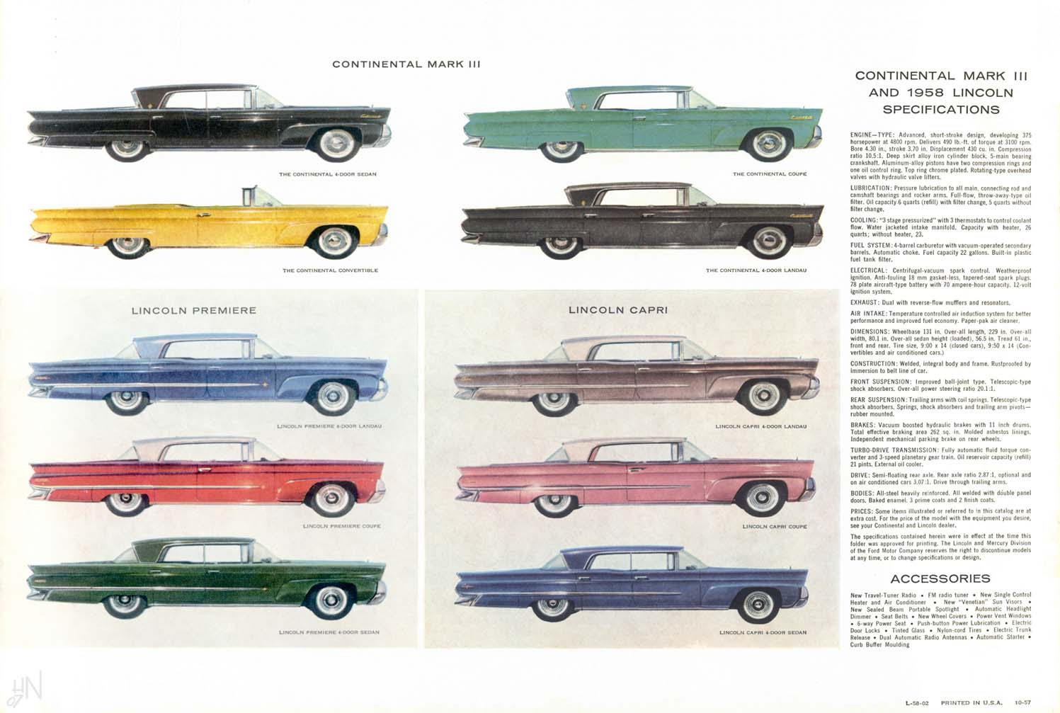 1958 Lincoln Brochure Page 6